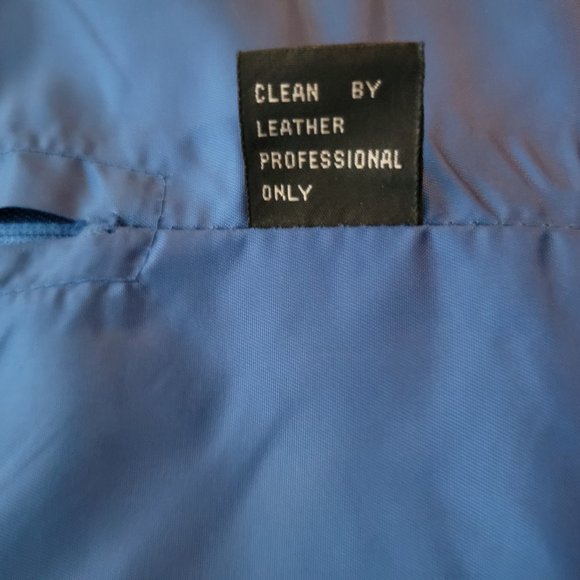 Andrew Marc Blue Suede Leather Cut Out Skirt 10 - Picture 16 of 16